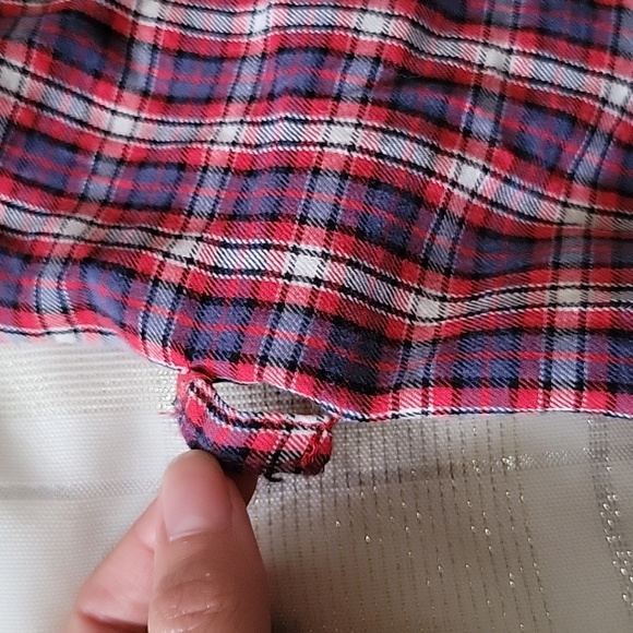 Red Plaid Shirt Dress - Picture 10 of 10